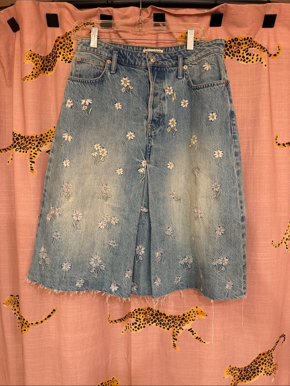 NWOT Free People We The Free Daisy Mae Embroidered Midi Skirt - Picture 6 of 13
